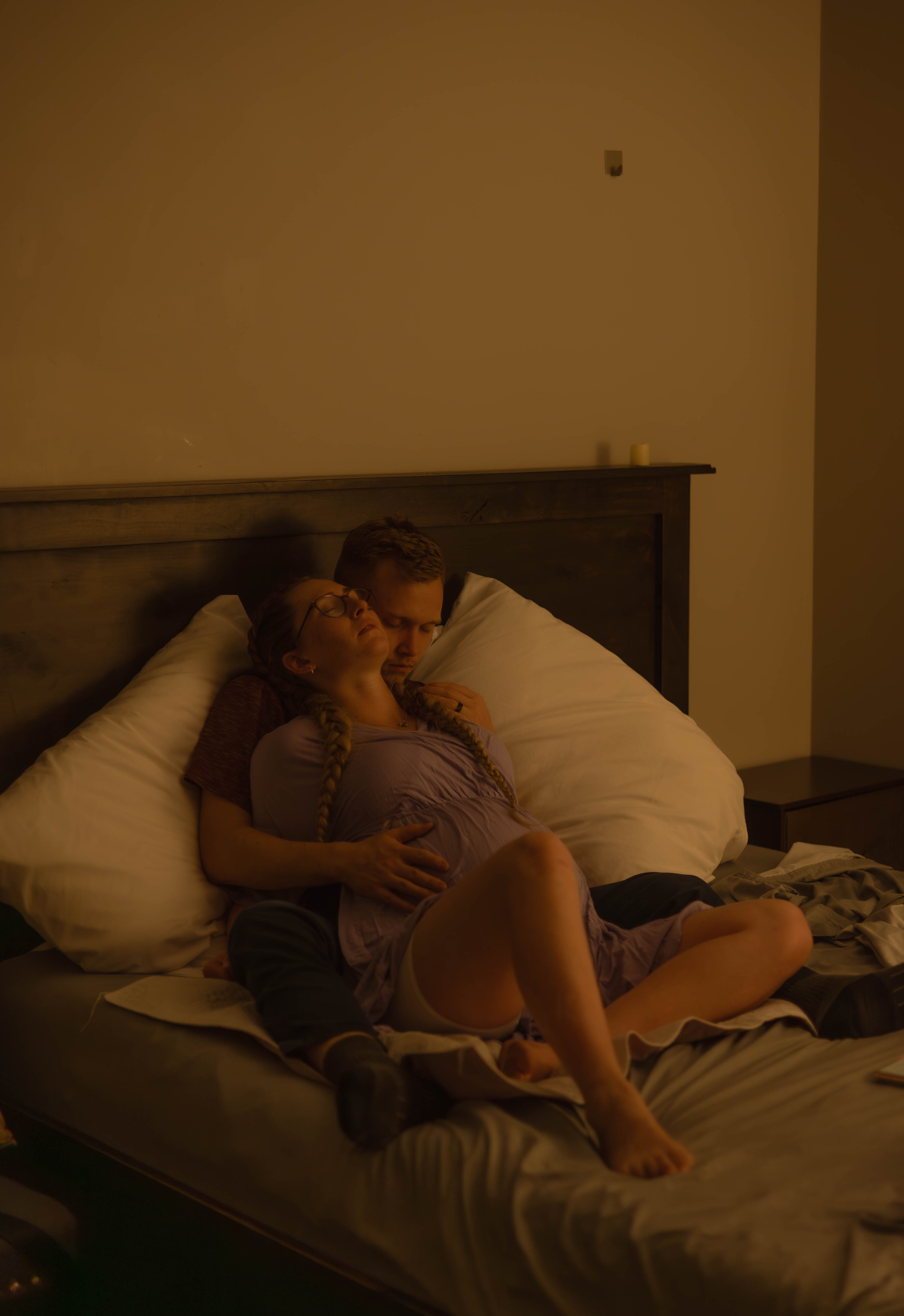 Mother gazing at newborn during skin-to-skin contact